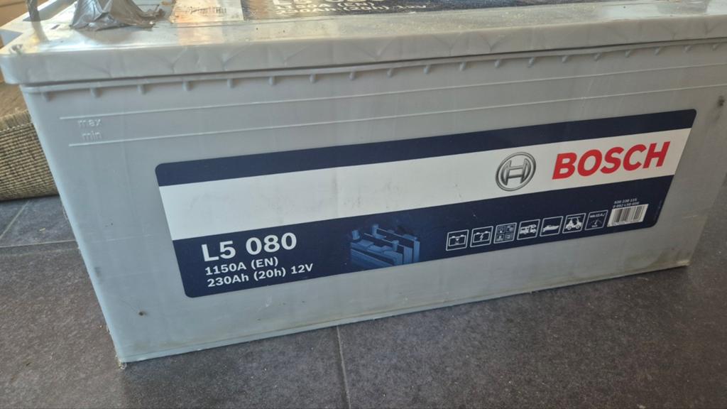 Bosch L5 080 Accu 1150A 230Ah 12V, Ophalen, Gebruikt, Universele onderdelen