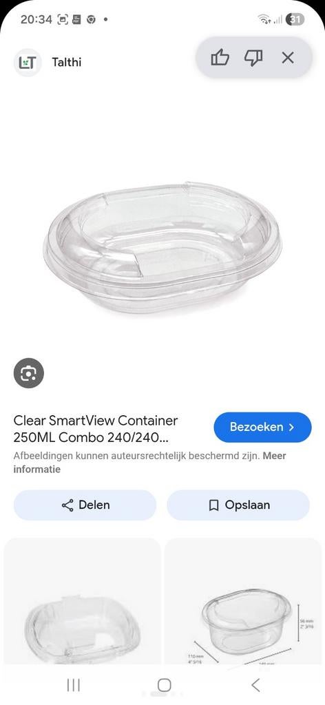 10 dozen bakjes 250 ml per stuk, Ophalen