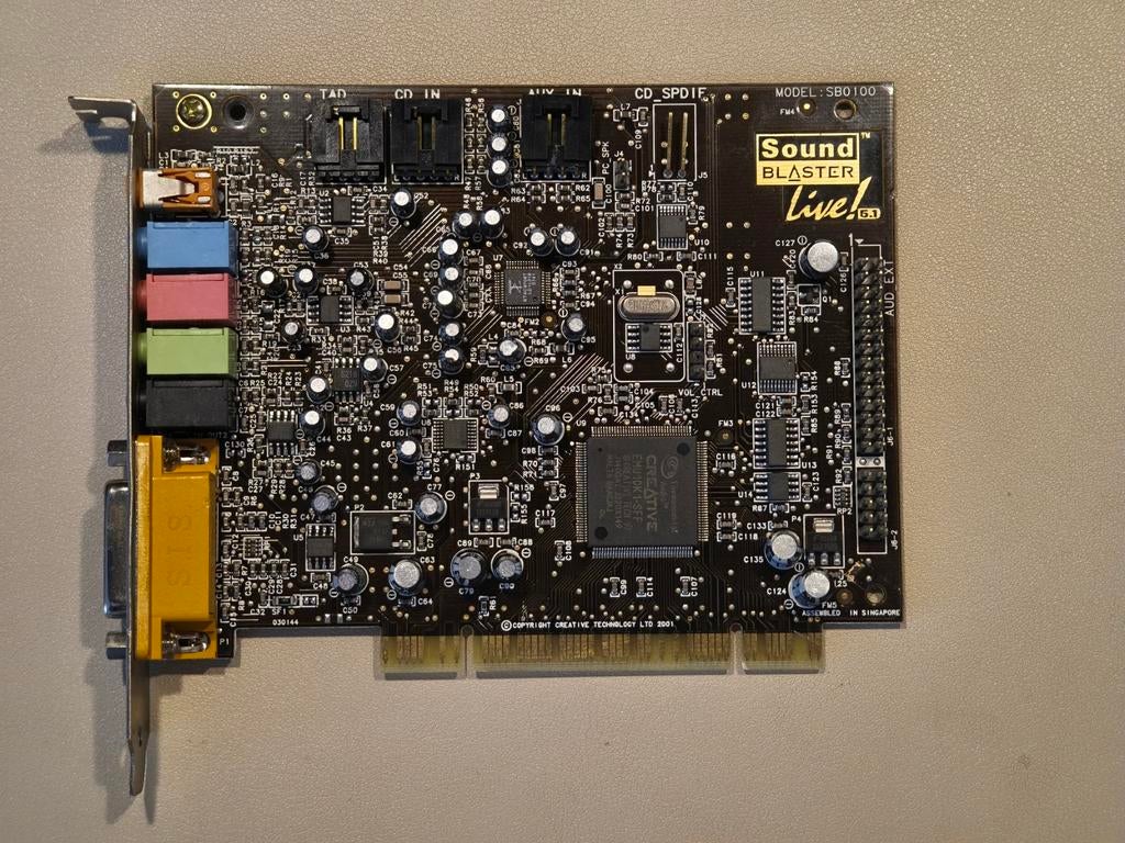 Sound Blaster Live! SB0100 Geluidskaart, Computers en Software, Ophalen of Verzenden, Zo goed als nieuw, Intern, Creative Labs