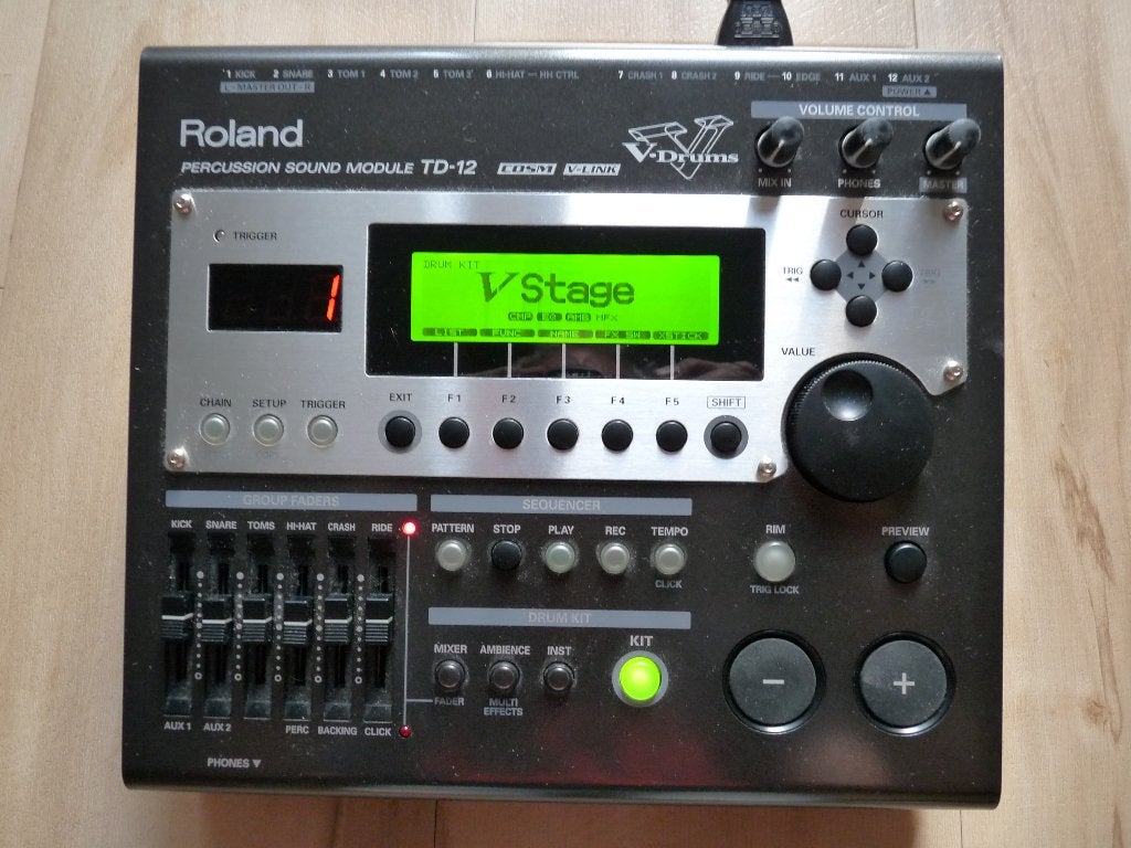 Roland TD-12KV, niet uit huis geweest, rookvrij, Ophalen, Gebruikt, Roland, Elektronisch