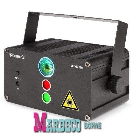 Athena Gobo Laser, Afstandsbediening, Accu, Sound, Geluidgestuurd, Nieuw, Laser, Info@marbeco.nl