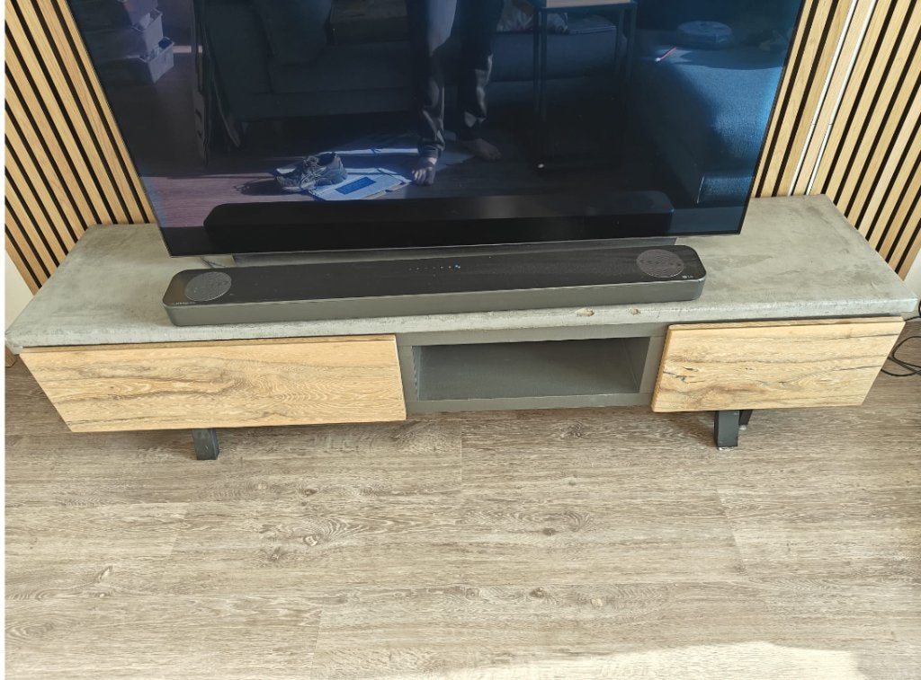 Robuust TV-meubel, Ophalen, Gebruikt, Overige materialen, 150 tot 200 cm