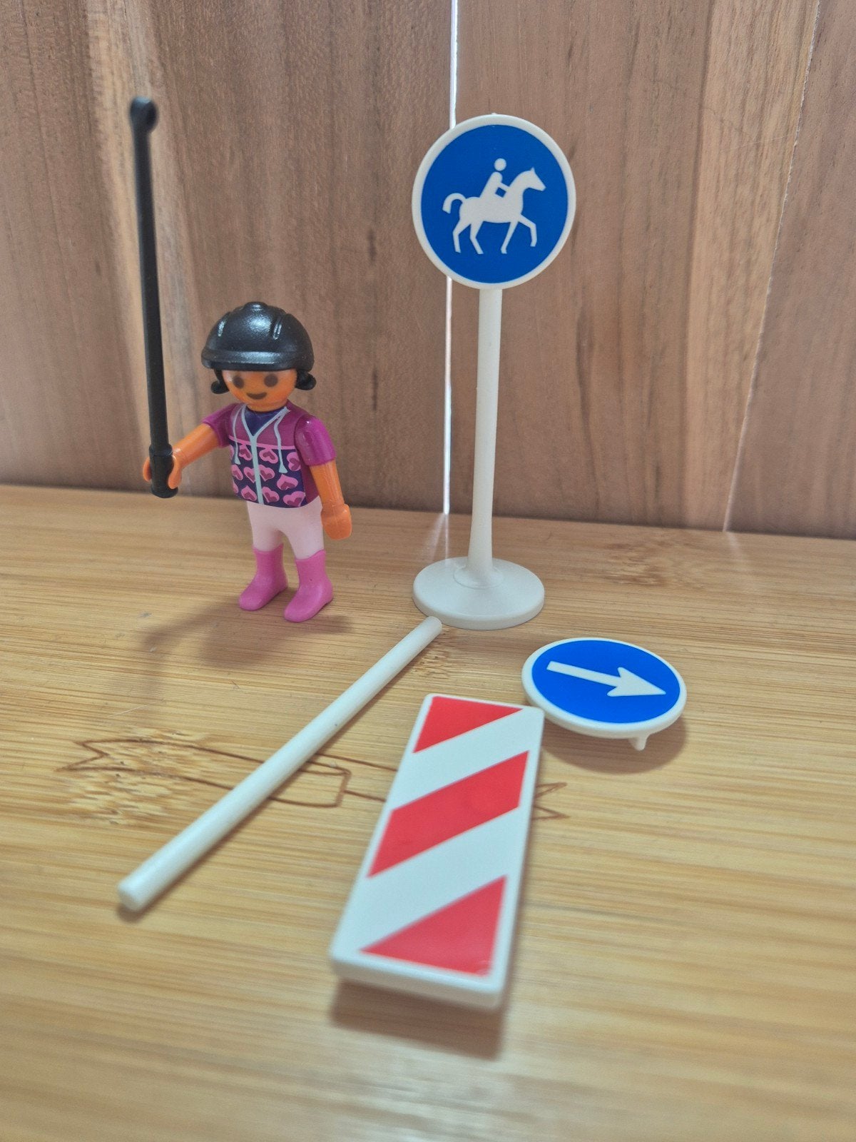 Playmobil ruiter met verkeersborden set, Ophalen of Verzenden, Zo goed als nieuw