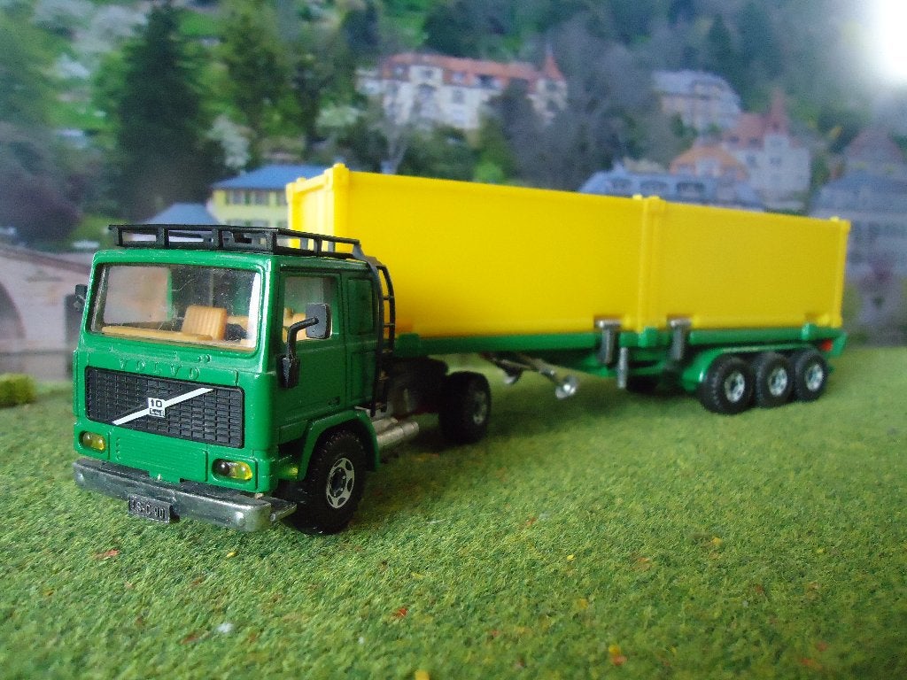 1:55 Volvo F10 container-oplegger - SiKu Volvo Promotiemodel, Ophalen of Verzenden, Gebruikt, Bus of Vrachtwagen, SIKU