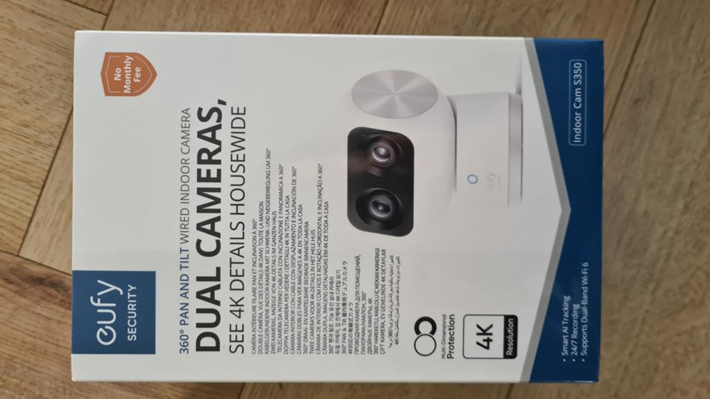 Eufy Security Indoor Cam S350 - 4K Dual Camera Beveiliging, Audio, Tv en Foto, Videobewaking, Ophalen of Verzenden, Nieuw, Binnencamera