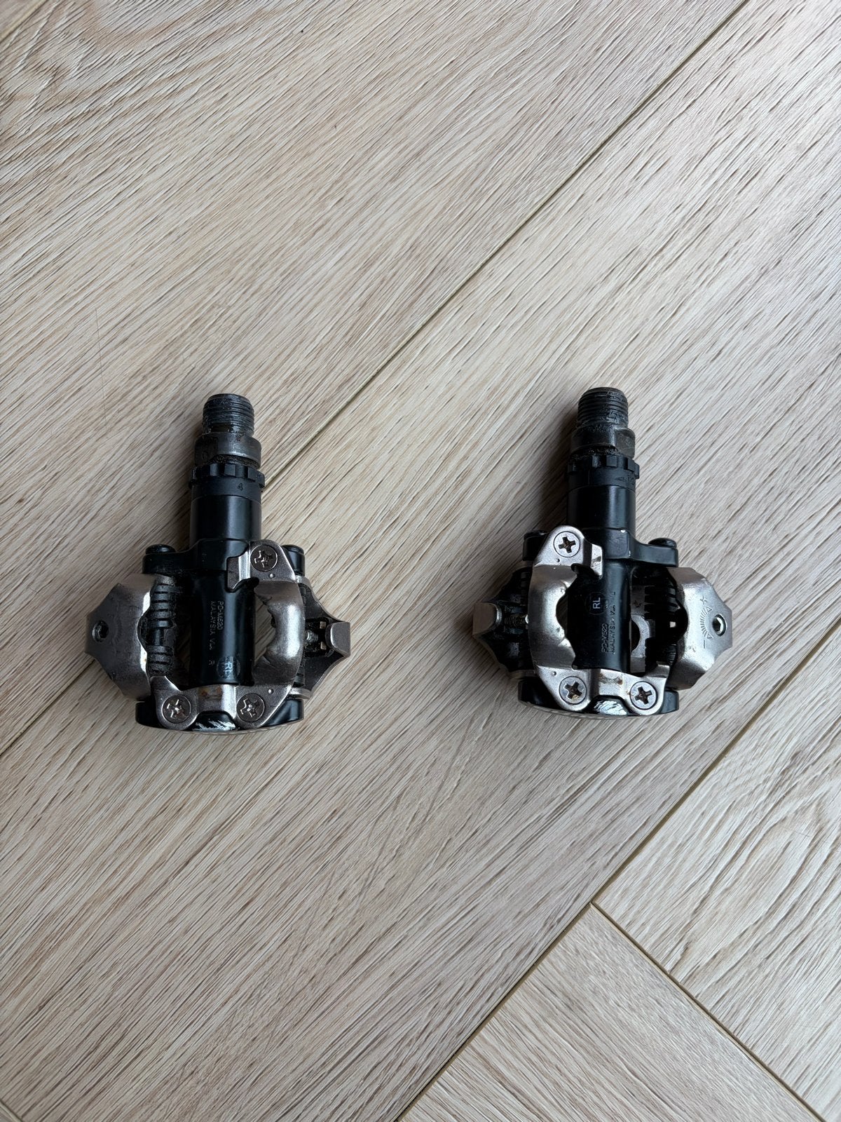 Shimano SPD Pedalen, Fietsen en Brommers, Fietsonderdelen, Crankstel of Pedalen, Gebruikt, Staal, Ophalen of Verzenden