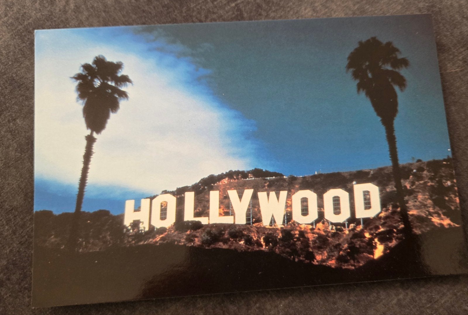 Vintage Hollywood Ansichtkaart - "Next stop Hollywood?", Verzenden, 1960 tot 1980, Ongelopen, Buiten Europa