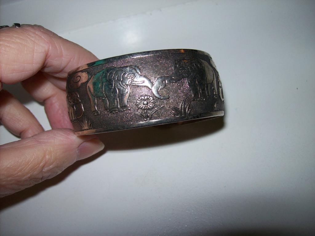 Armband Metaal Olifanten Print Buigbaar model, Verzenden, Nieuw, Zilver, Staal