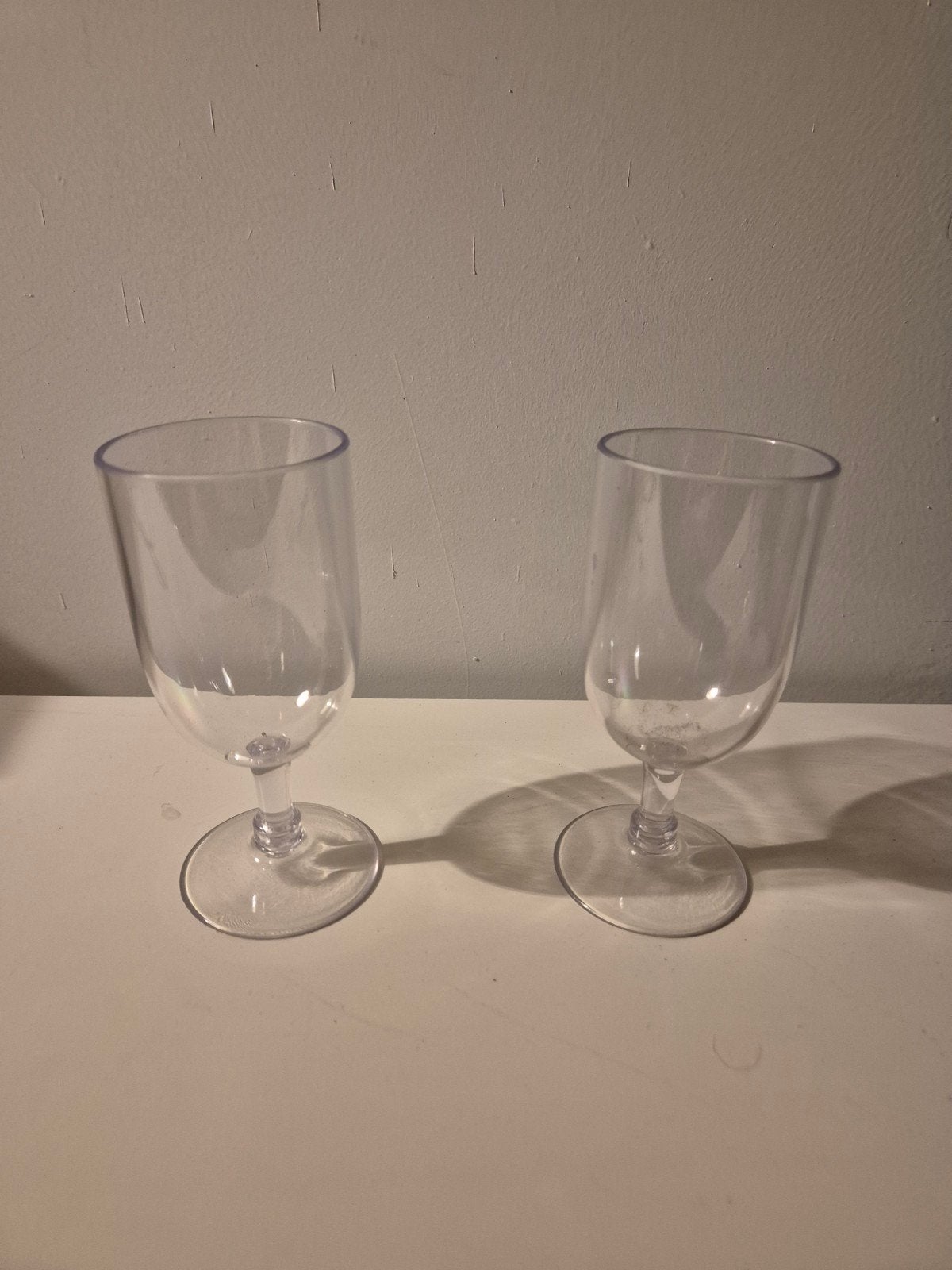 wijnglazen plastic 2 st, Glas of Glazen, Nieuw, Ophalen of Verzenden, Glas
