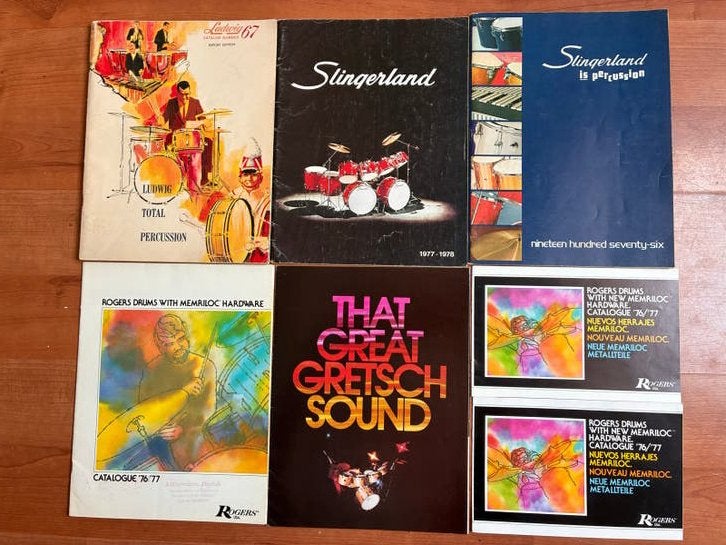 Vintage drumcatalogi: Rogers, Gretsch, Slingerland, Ludwig, Ophalen of Verzenden, Gelezen, Catalogus