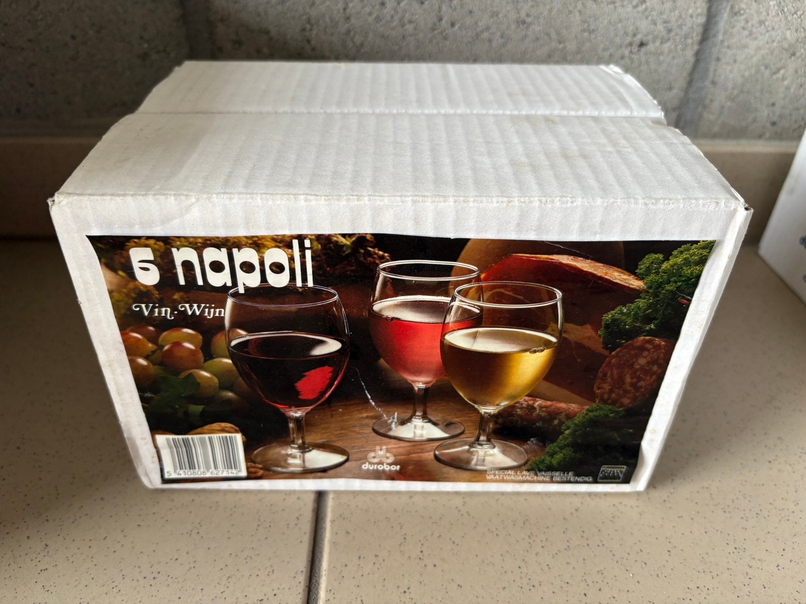 6x Durobor Napoli wijnglazen – Nieuw in doos GOED BOD=WEG, Glas of Glazen, Overige merken, Nieuw, Ophalen of Verzenden