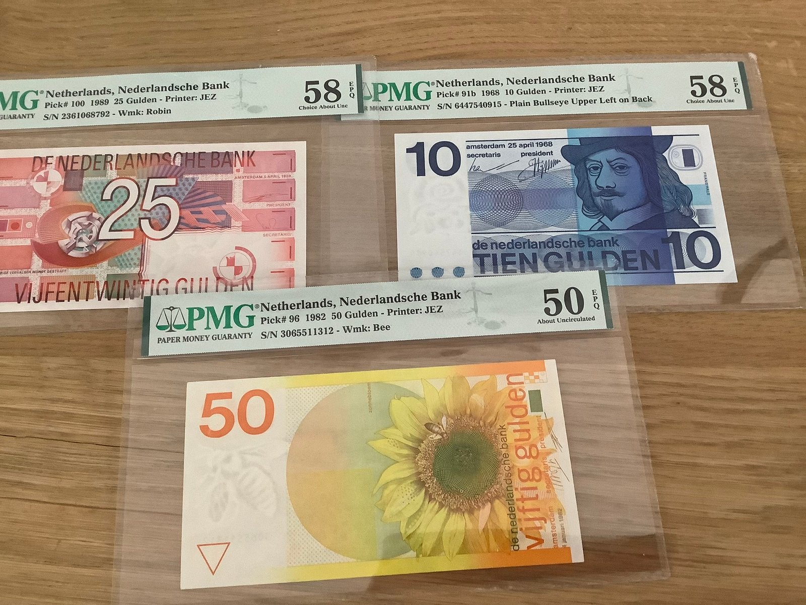 10-25-50 gulden hoog gekeurde biljetten, Postzegels en Munten, Ophalen of Verzenden, 50 gulden