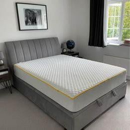 Grijs tweepersoonsbed met 160x200, Ophalen of Verzenden, Nieuw, Overige kleuren, Badmat