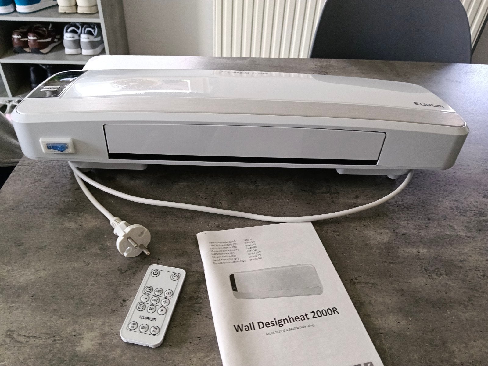 Eurom Wall Designheat 2000R Keramische kachel, Doe-het-zelf en Verbouw, Verwarming en Radiatoren, Ophalen, Minder dan 30 cm, Overige typen