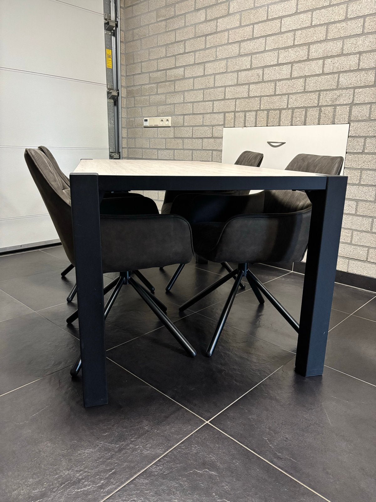 Eettafel Sedona met 4 Trendhopper Tarah eetkamerstoelen, Ophalen, Gebruikt, 50 tot 100 cm, 150 tot 200 cm