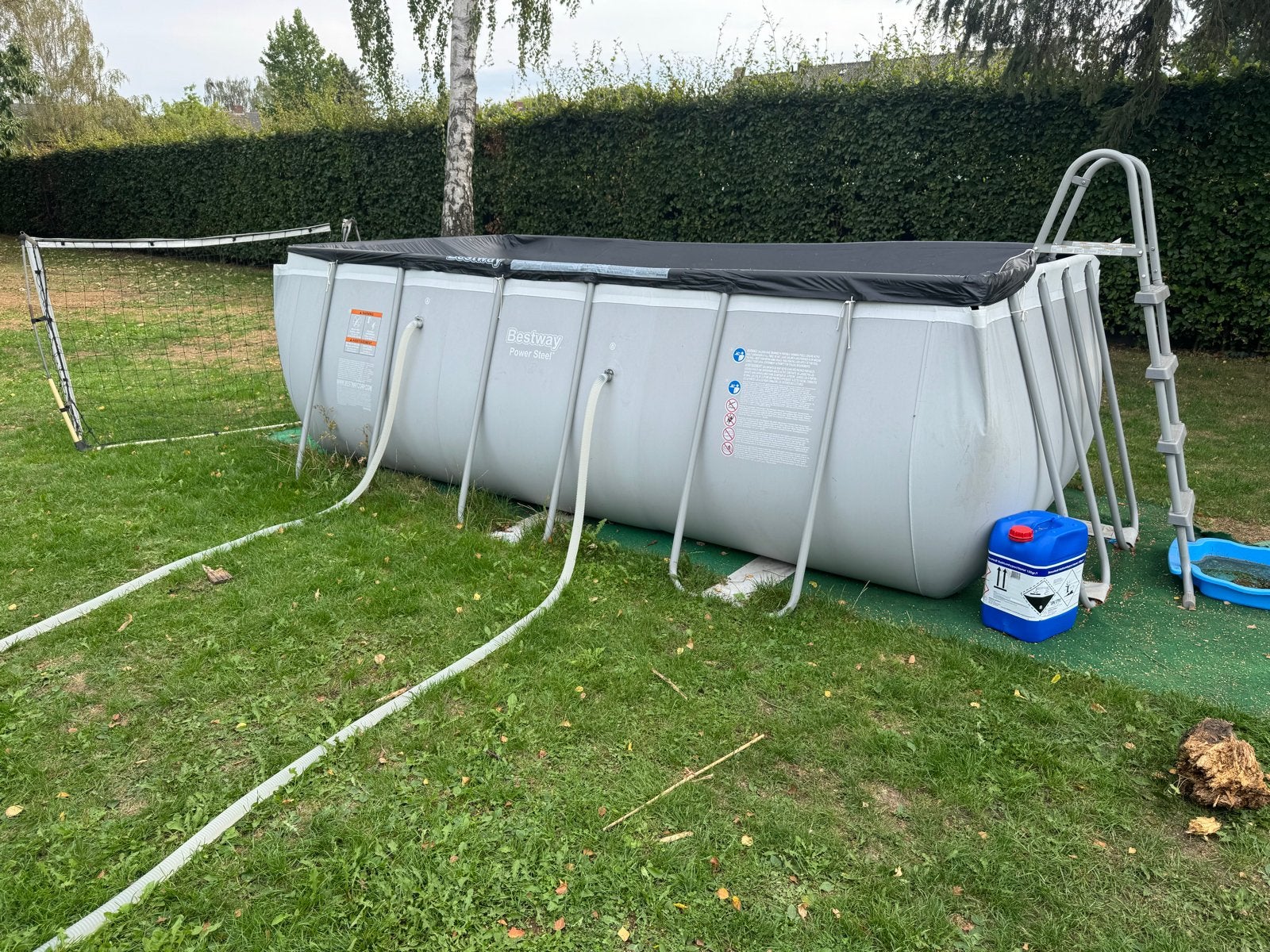 Zwembad 2x4m met zandfilter en warmtepomp, Gebruikt, 200 tot 300 cm, Rechthoekig, Ophalen