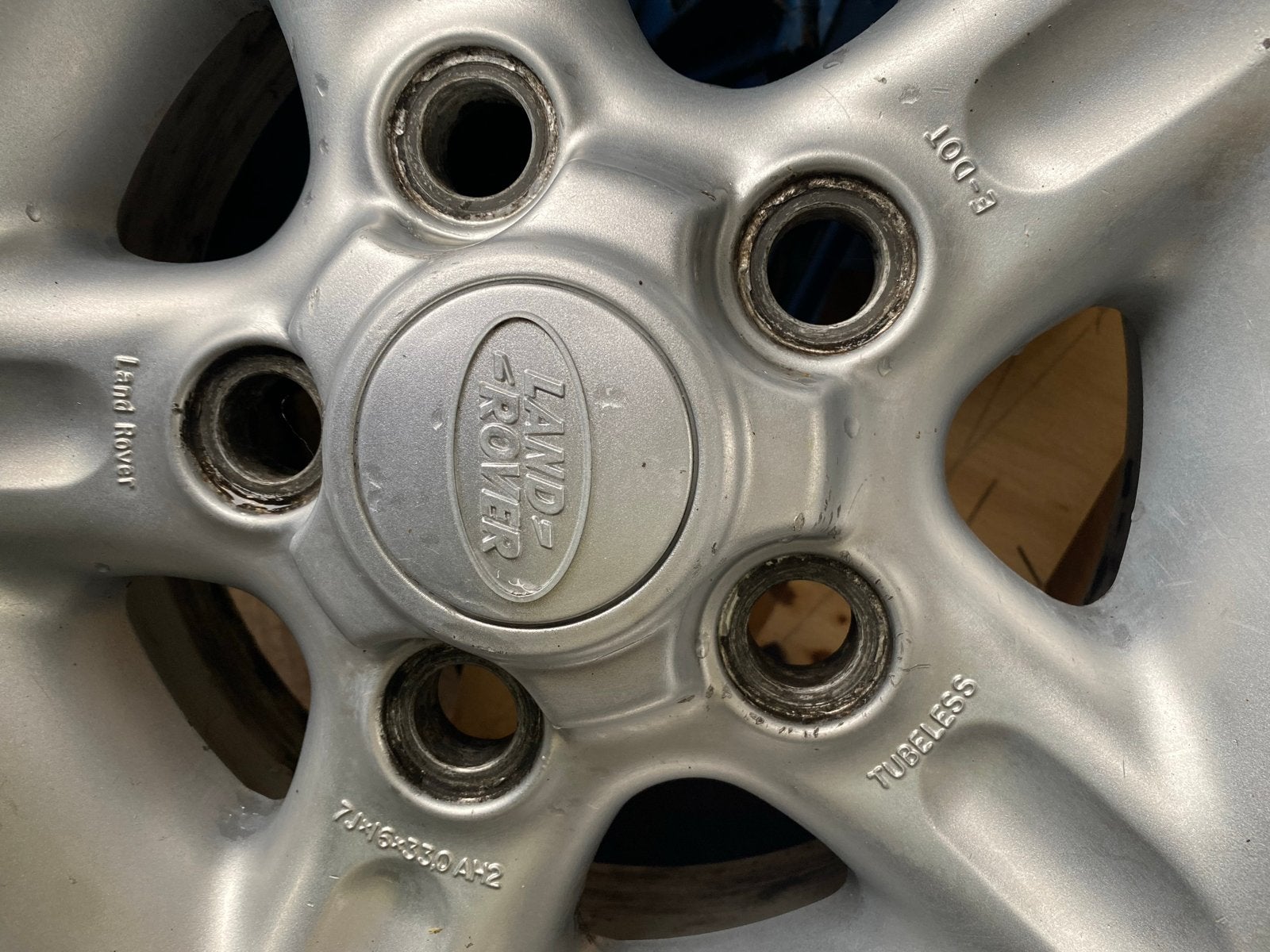 5 stuks Landrover Velgen met goede banden Uniroyal 225/75R16, Ophalen, Gebruikt, 16 inch, Banden en Velgen