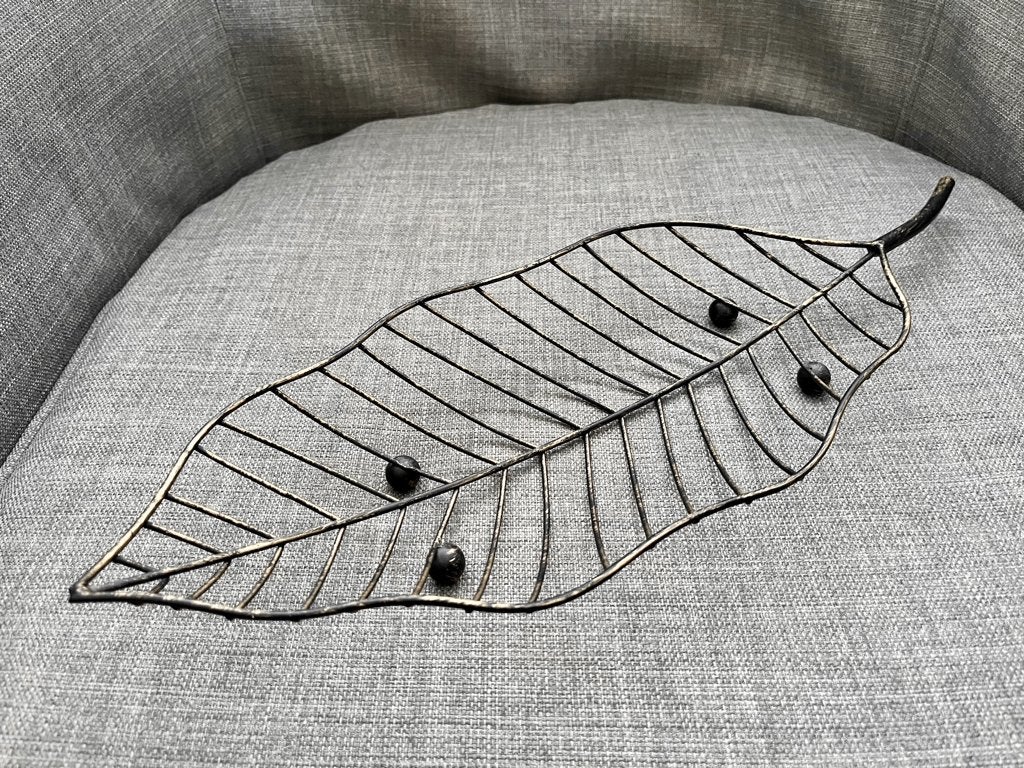 Metalen Decoratieschaal Fruitschaal in de vorm van een Blad, Huis en Inrichting, Ophalen, Gevlochten, Schaal, Overige vormen