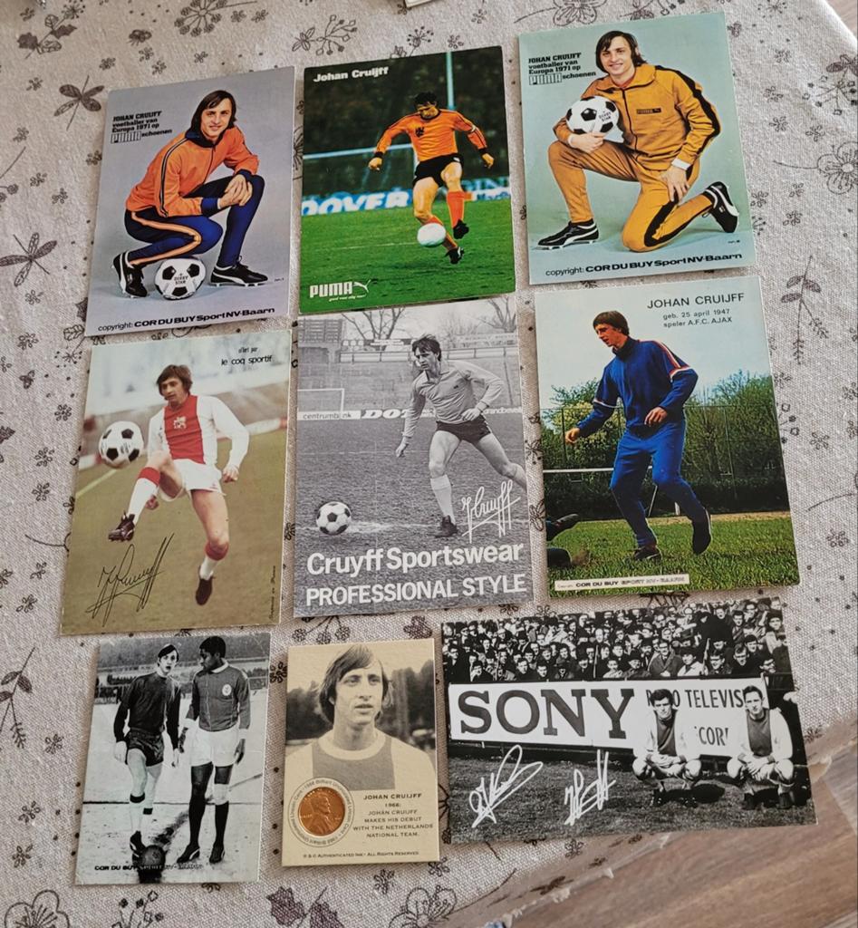 Johan Cruyff spelerskaart, Verzamelen, Sportartikelen en Voetbal, Ophalen of Verzenden, Zo goed als nieuw, Ajax, Spelerskaart