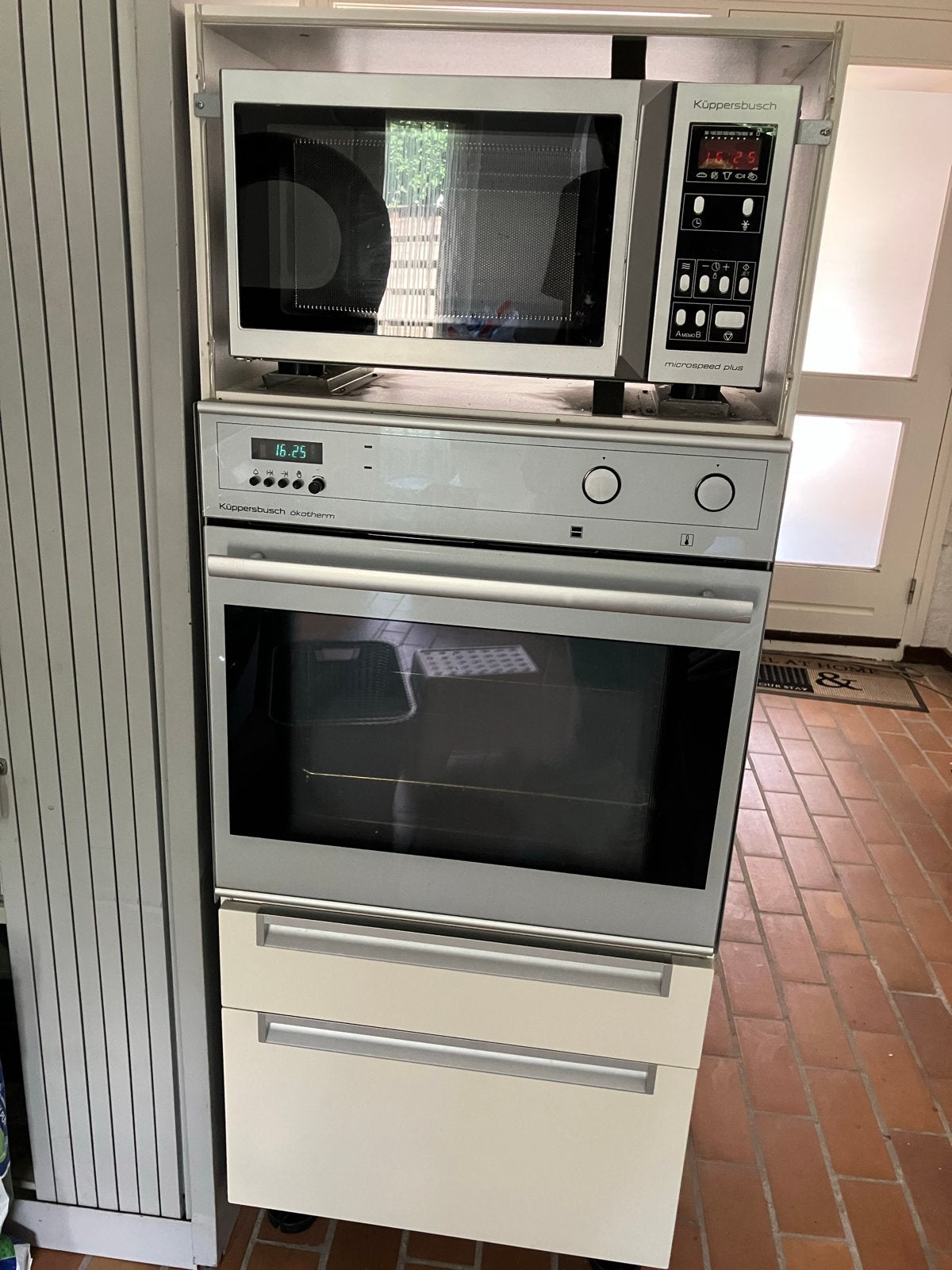 Kuppersbusch Combimagnetron en Oven Set, Ophalen, Combimagnetron, Gebruikt, Inbouw