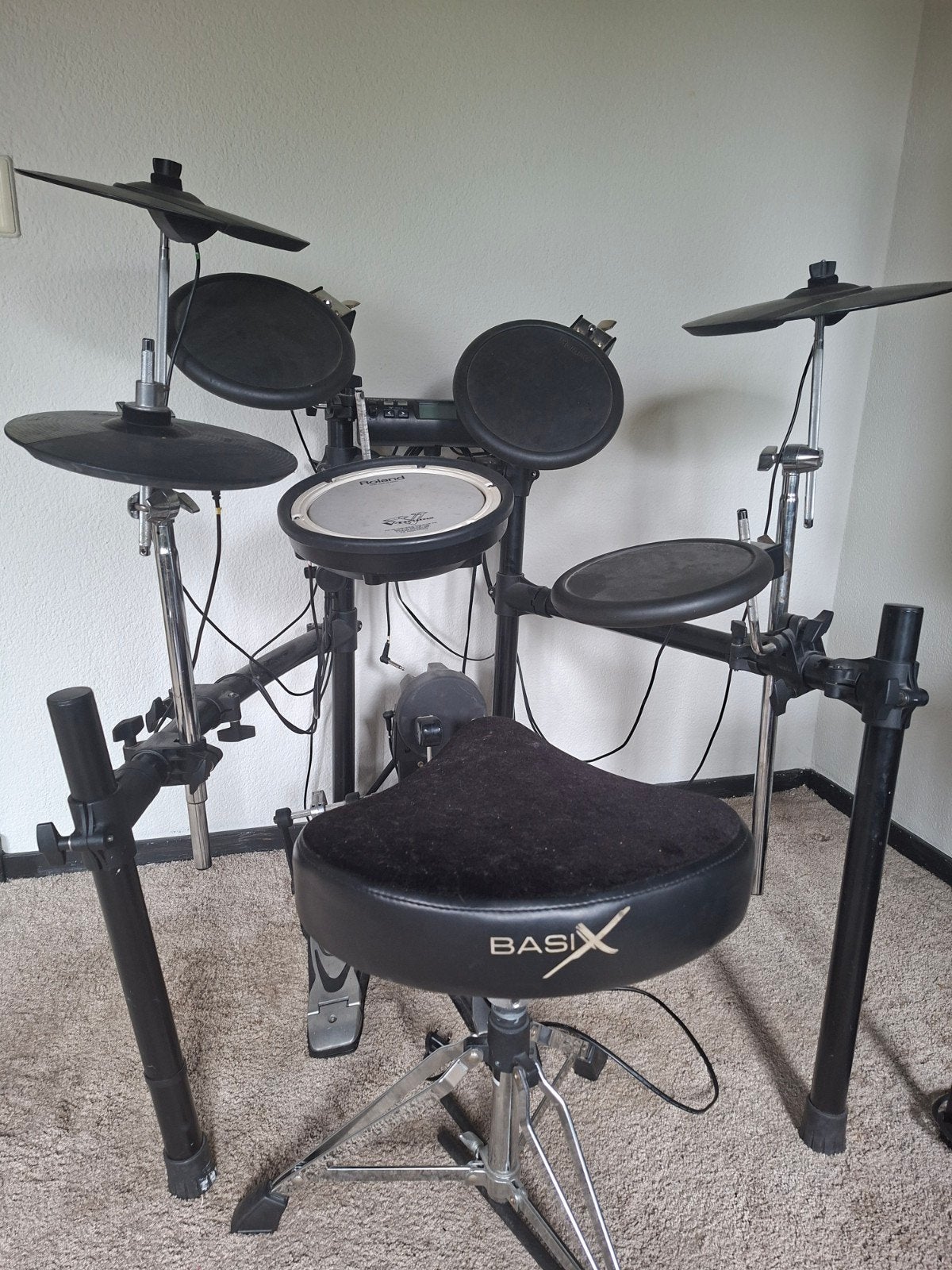 Roland V-Drums TD-4K elektronisch drumstel met Basix kruk, Ophalen of Verzenden, Gebruikt, Roland, Elektronisch