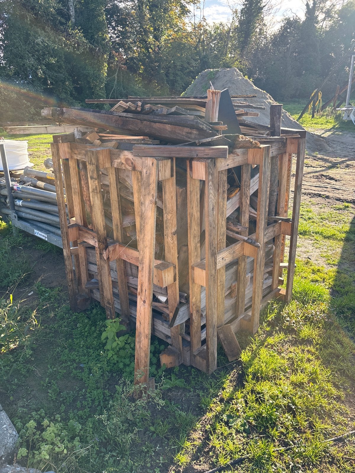 2x GRATIS resthout in palletbox
