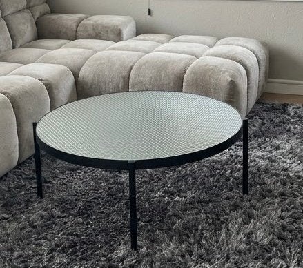 Bolia Salontafel Rond - 95cm Doorsnede, Gebruikt, Rond, Metaal, 50 tot 100 cm