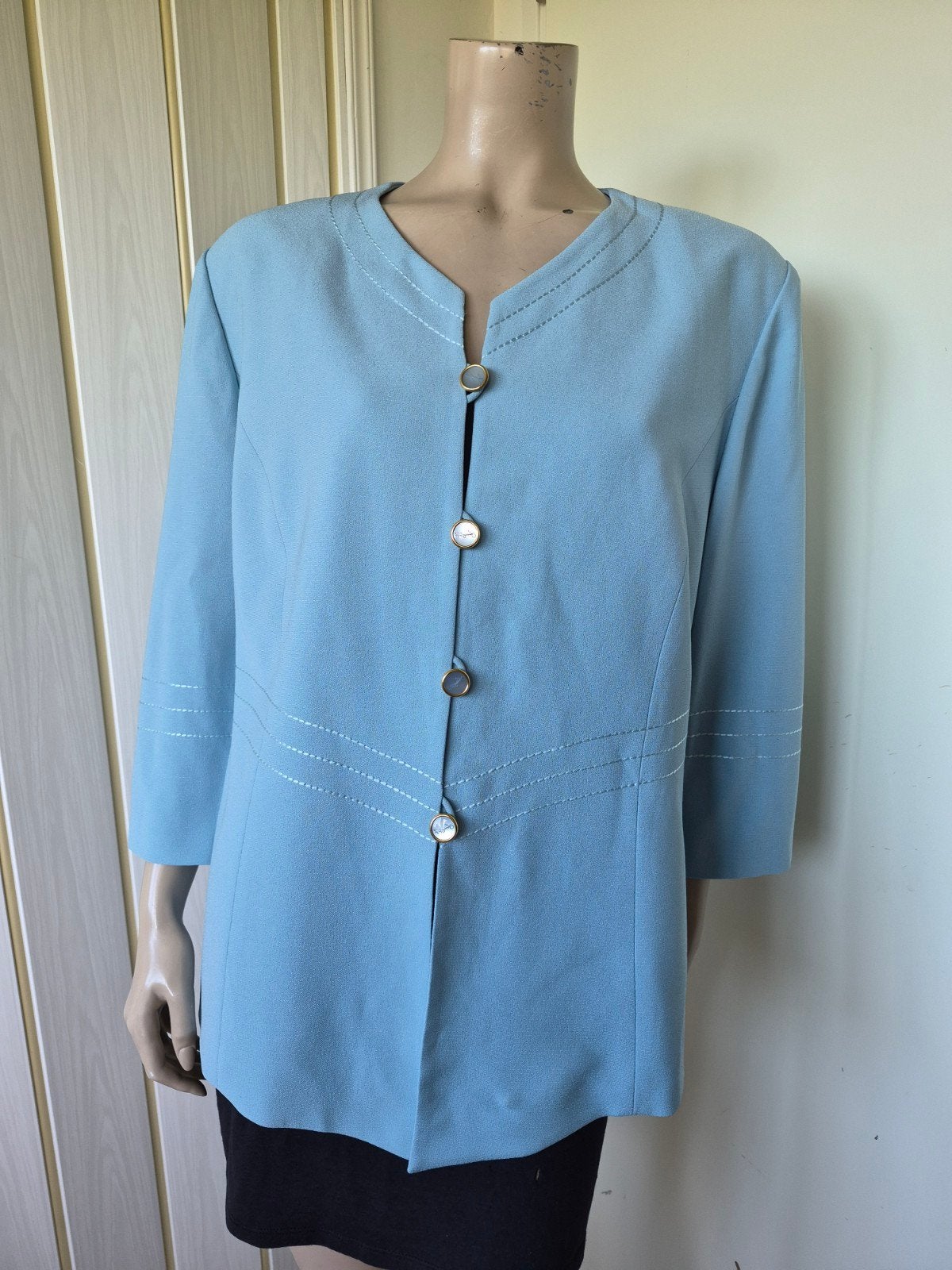 Weill designer jasje/blazer lichtblauw maat 44/XXL, Kleding | Dames, Blauw, Maat 46/48 (XL) of groter, Weill, Ophalen of Verzenden
