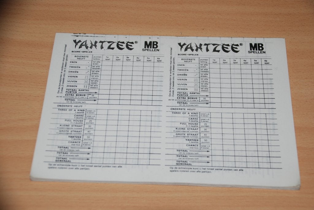 Yahtzee blok.                Dubbelbreed., Ophalen of Verzenden, Nieuw