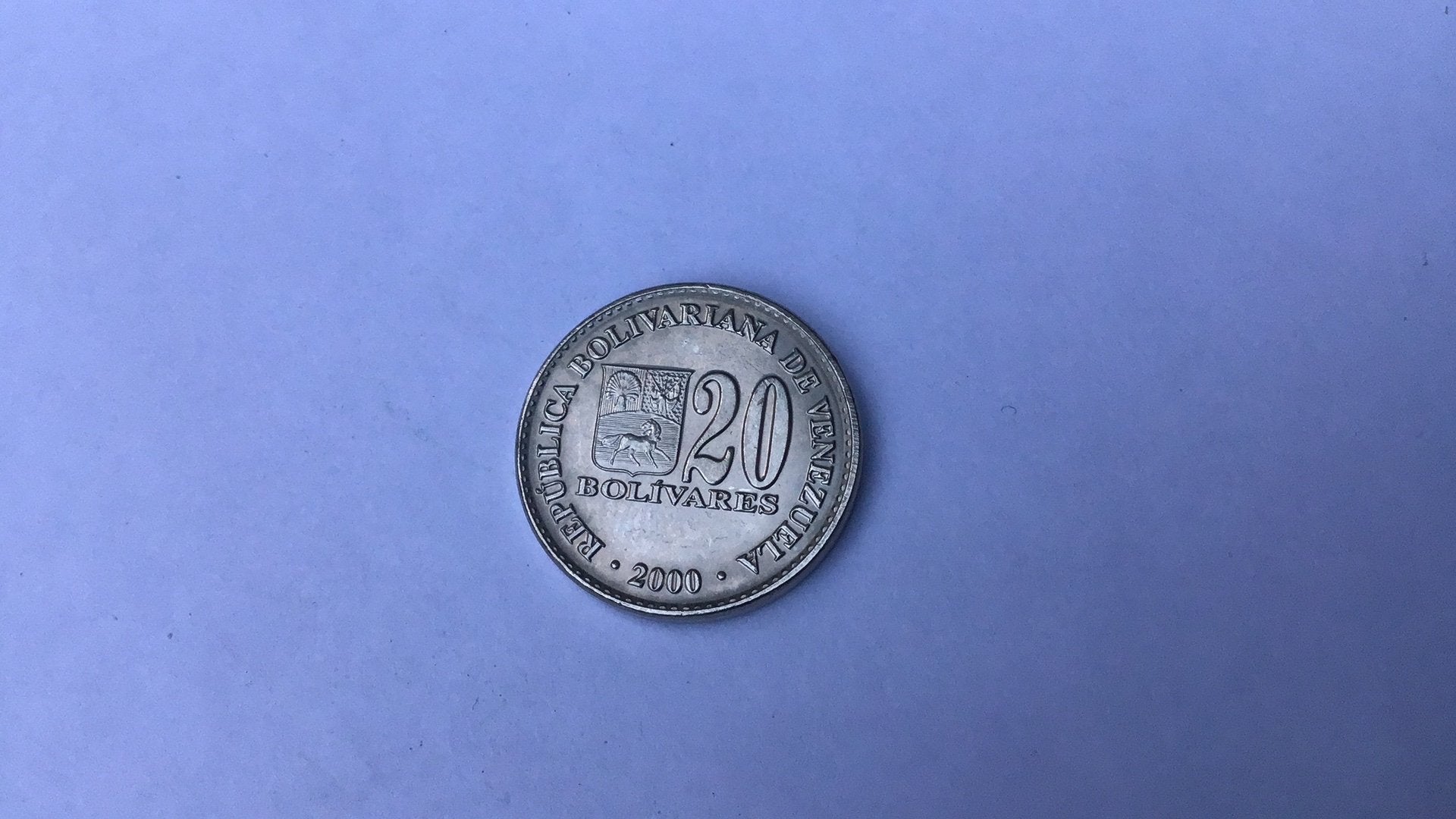 Venezuela 20 bolivar 2000., Ophalen of Verzenden