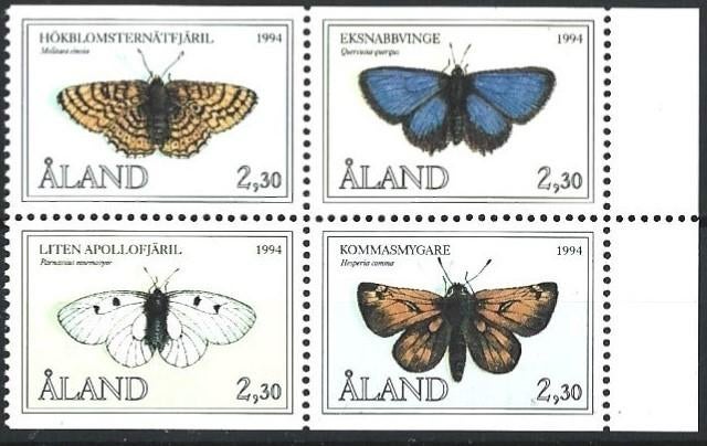 Aland SG 81-84 blok PF - 01-03-1994 cat. 7,50 voor 1,90, Verzenden, Finland, Postfris