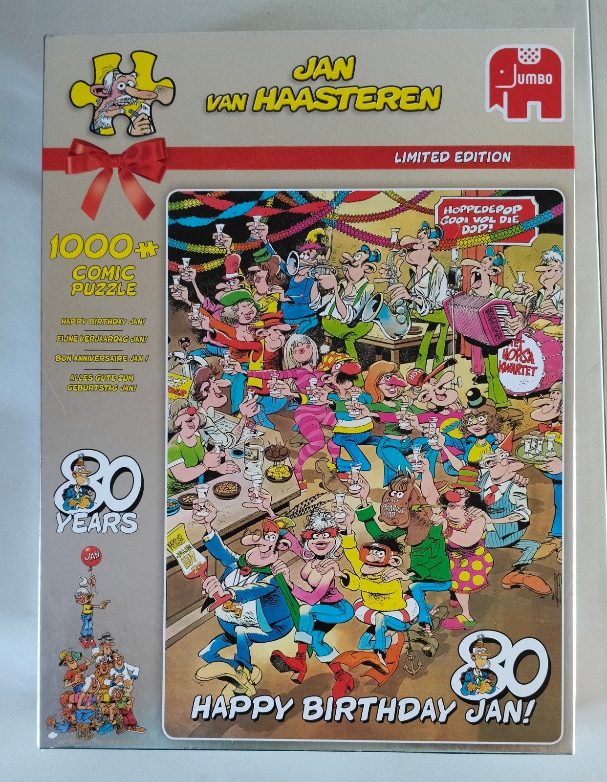 Jan van Haasteren - fijne verjaardag Jan, Ophalen of Verzenden, 500 t/m 1500 stukjes, Gebruikt, Legpuzzel