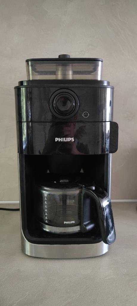 Philips Grind & Brew koffiezetapparaat (HD7767), Witgoed en Apparatuur, Koffiezetapparaten, Gebruikt, Gemalen koffie, Koffiebonen