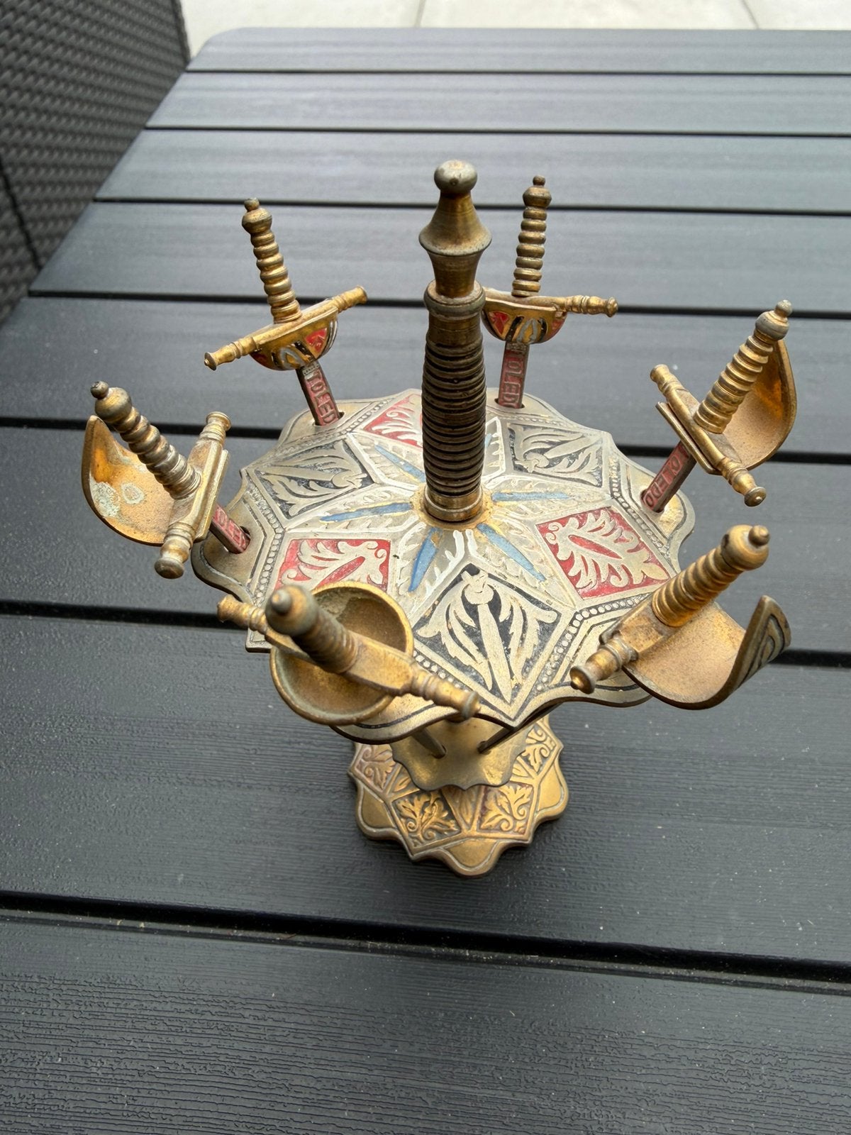 Toledo Spanje cocktailprikkerhouder, Antiek en Kunst, Ophalen of Verzenden