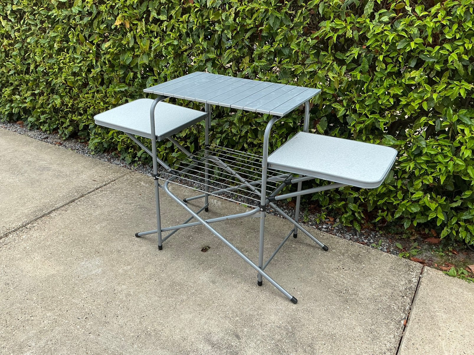 CAMPING TAFEL VINTAGE JAREN 70 INKLAPBAAR KOOKTAFEL RETRO, Ophalen of Verzenden, Gebruikt, Campingtafel