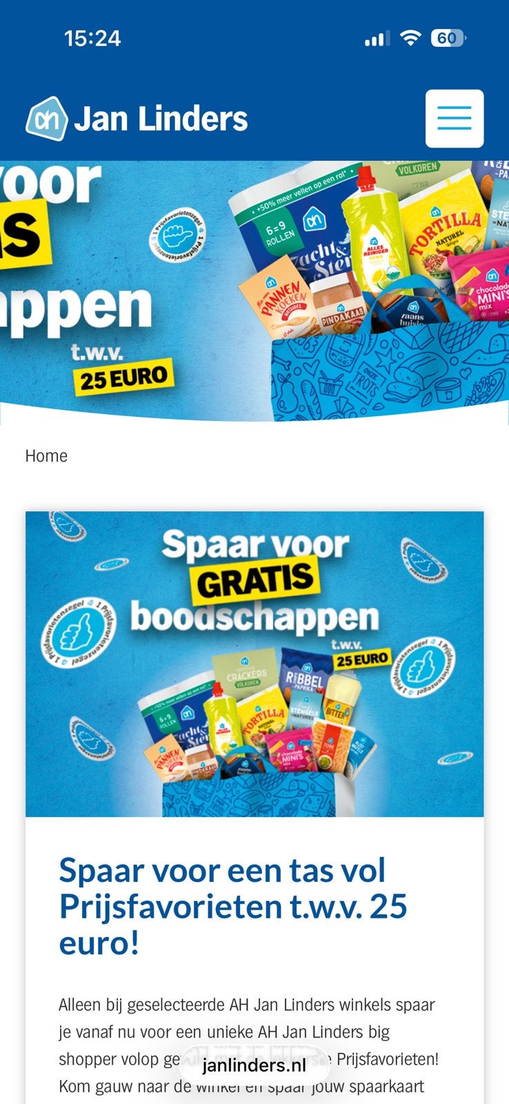 Gezocht albert Heijn Jan Linders zegels, Albert Heijn, Ophalen