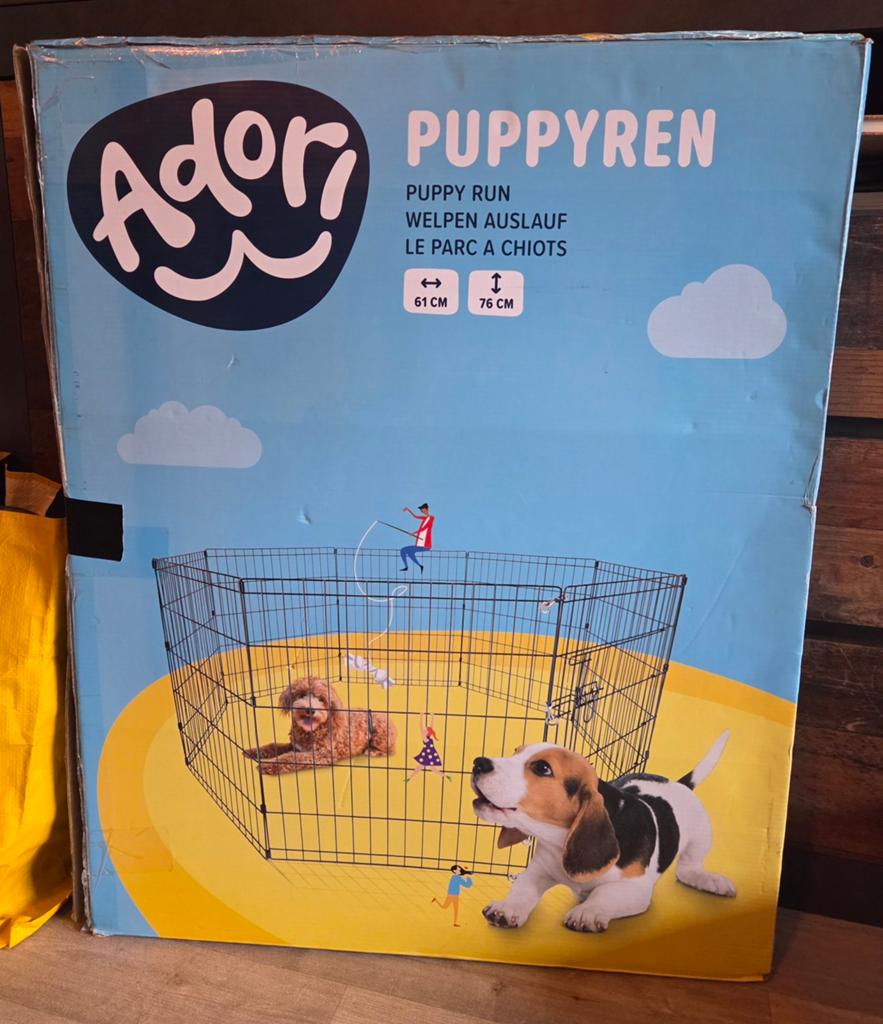 Puppyren, Dieren en Toebehoren, Hondenbenches, Zo goed als nieuw, Ophalen
