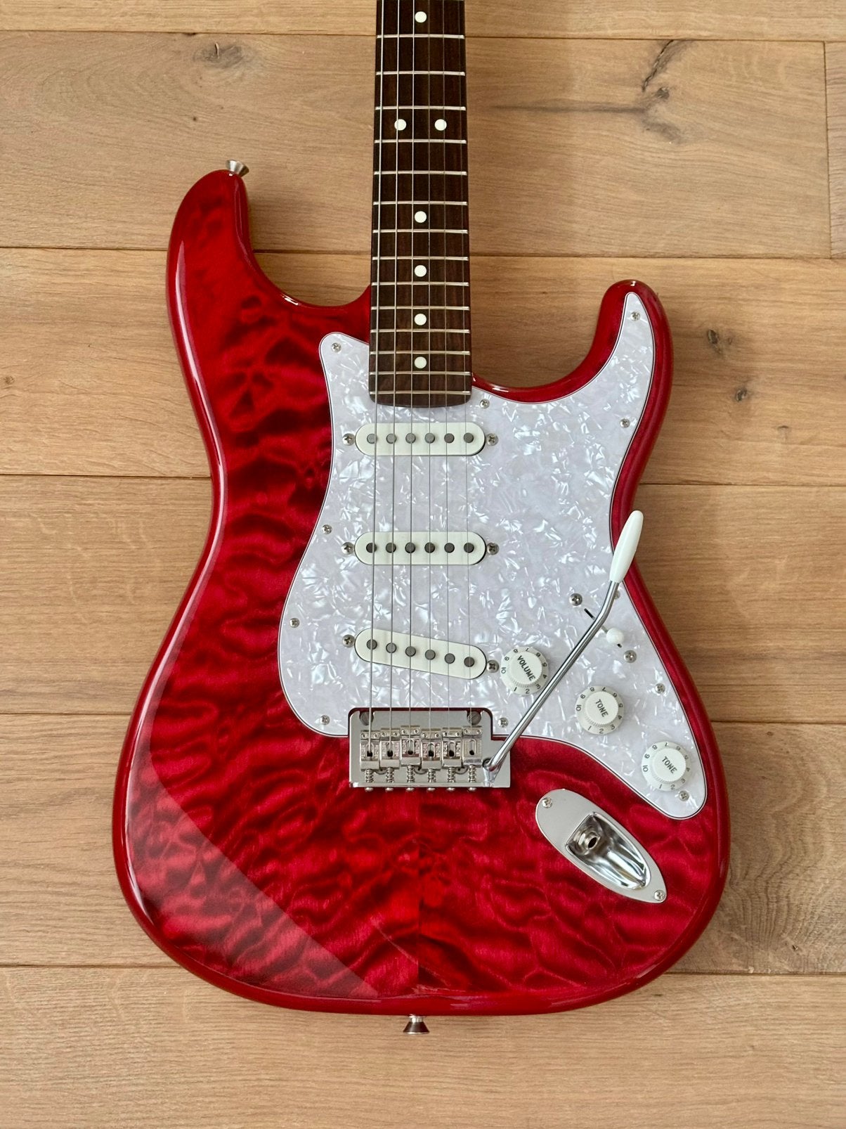 Fender Stratocaster Hybrid II Red Beryl Japan, Ophalen of Verzenden, Zo goed als nieuw, Overige typen