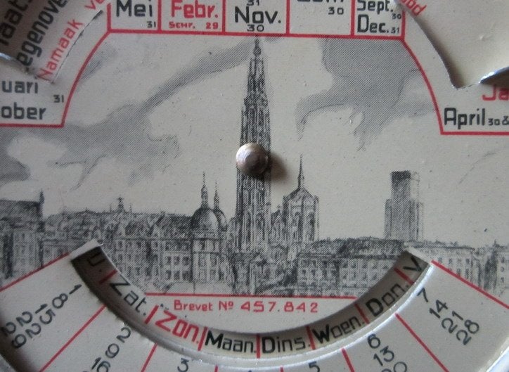 eeuwigdurende kalender tin toy Antwerpen 500 STUKS, Verzenden, Overige