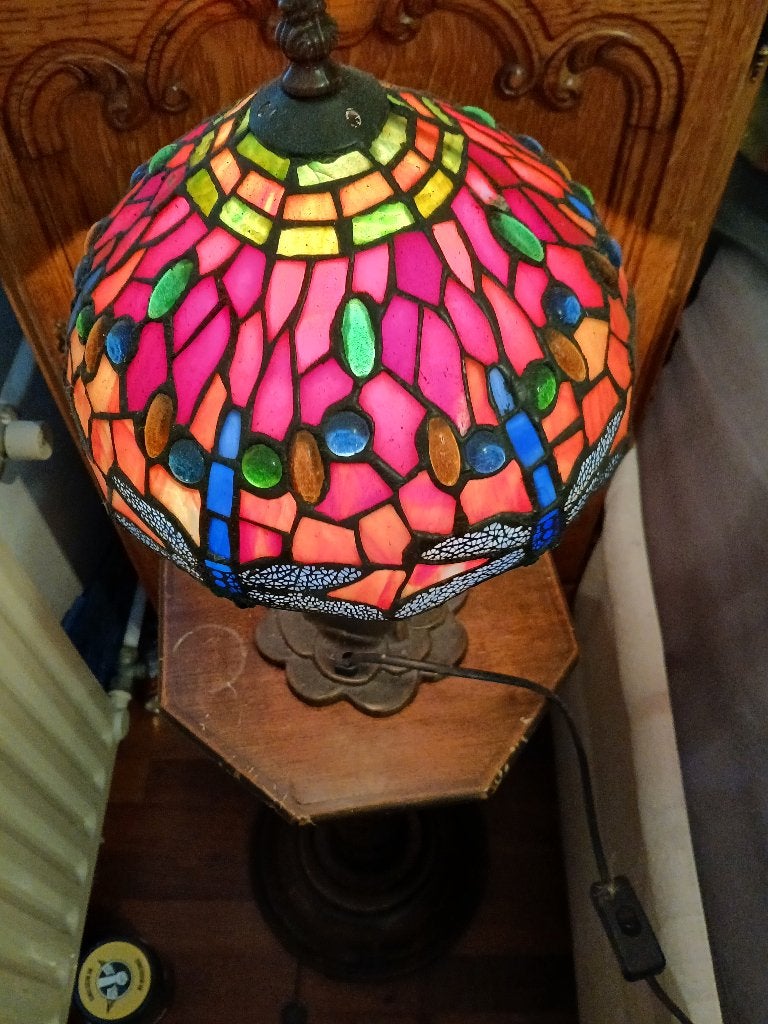 Tiffan glas in lood lamp, Ophalen of Verzenden