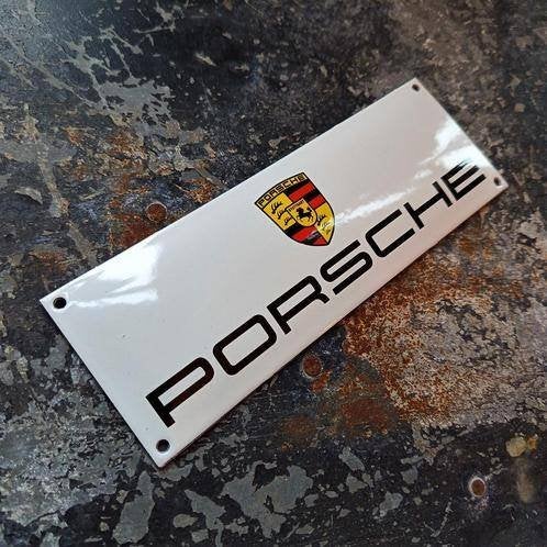 PORSCHE Emaille Reclamebord Origineel Dealer Schild Vintage, Ophalen of Verzenden, Gebruikt, Reclamebord