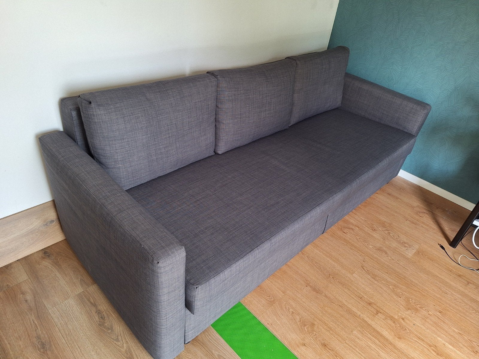 Ikea Friheten slaapbank - zo goed als nieuw!, Huis en Inrichting, Ophalen, Zo goed als nieuw, Twijfelaar, Grijs
