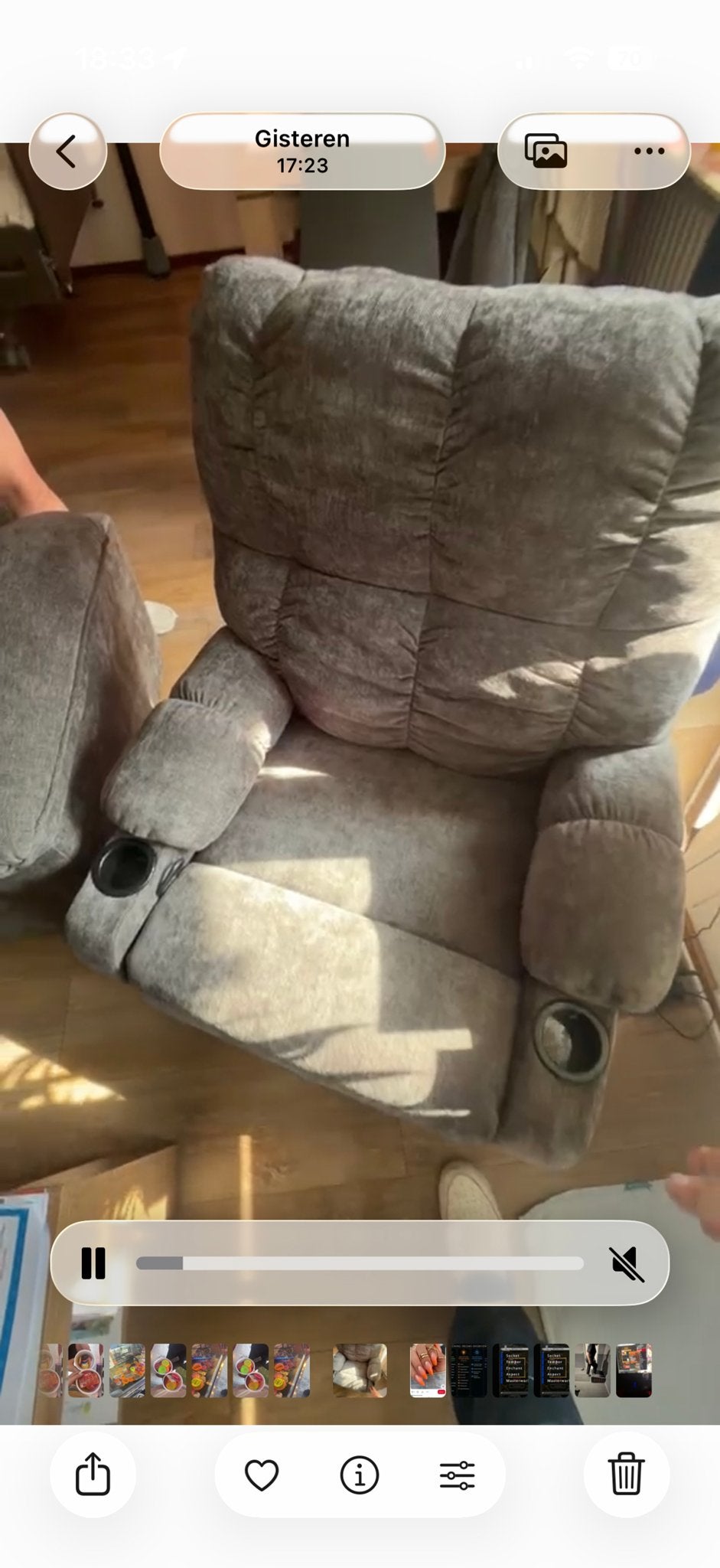 Relaxfauteuil - Zo goed als nieuw, Ophalen, 100 tot 125 cm, Zo goed als nieuw, 75 tot 100 cm