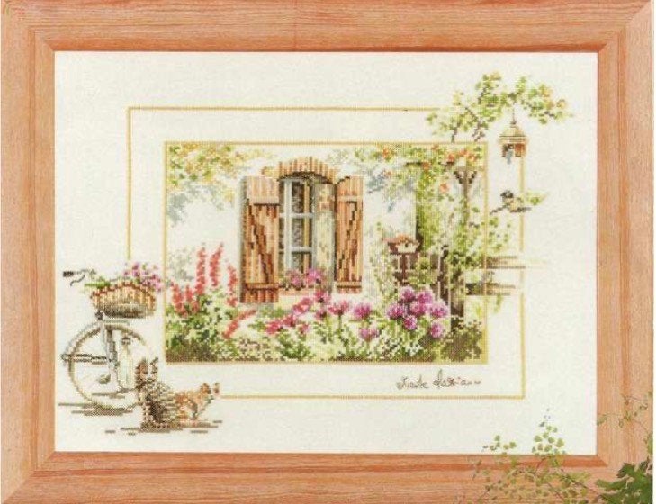 BORDUURPAKKET LANARTE VINTAGE WINDOW VIEW, Verzenden, Nieuw, Handborduren, Borduurpakket