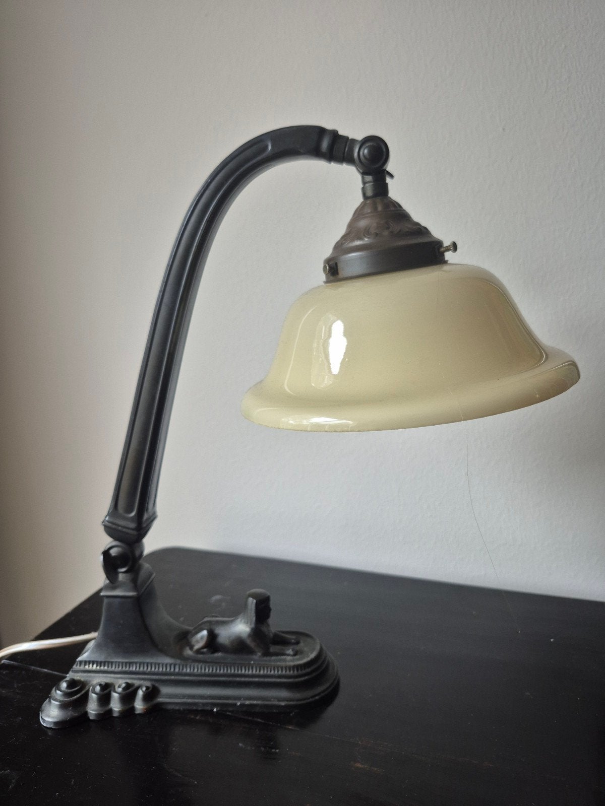 Antieke Art Deco Bureaulamp met Sfinx – Jaren '20/'30, Ophalen of Verzenden