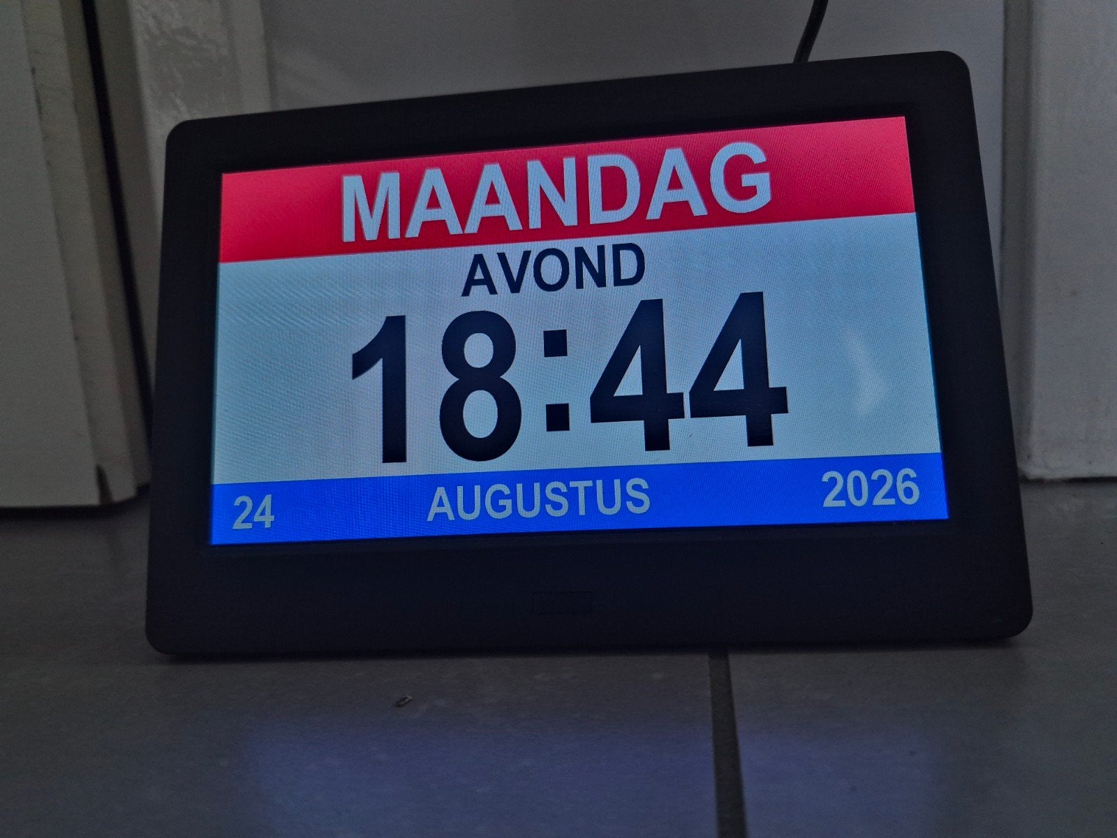 Dementie klok, Huis en Inrichting, Gebruikt, Ophalen of Verzenden, Analoog en Digitaal, Tafelklok