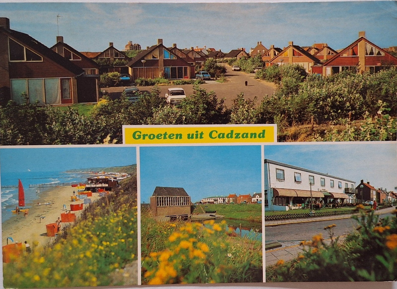 Oude ansichtkaart Groeten uit Cadzand (1986), Ophalen of Verzenden, 1980 tot heden, Gelopen, Zeeland
