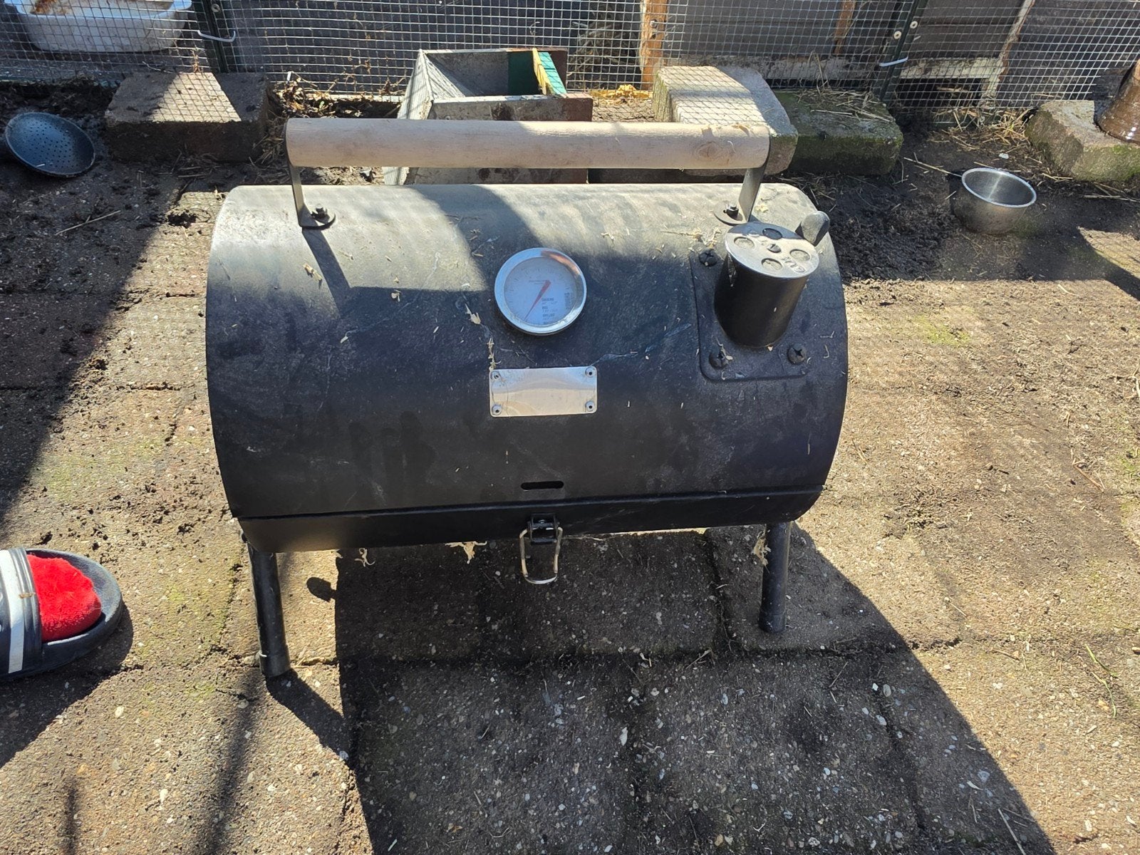 Gebruikte BBQ Smoker met thermometer - Gusto, Ophalen of Verzenden, Gebruikt, Gusto
