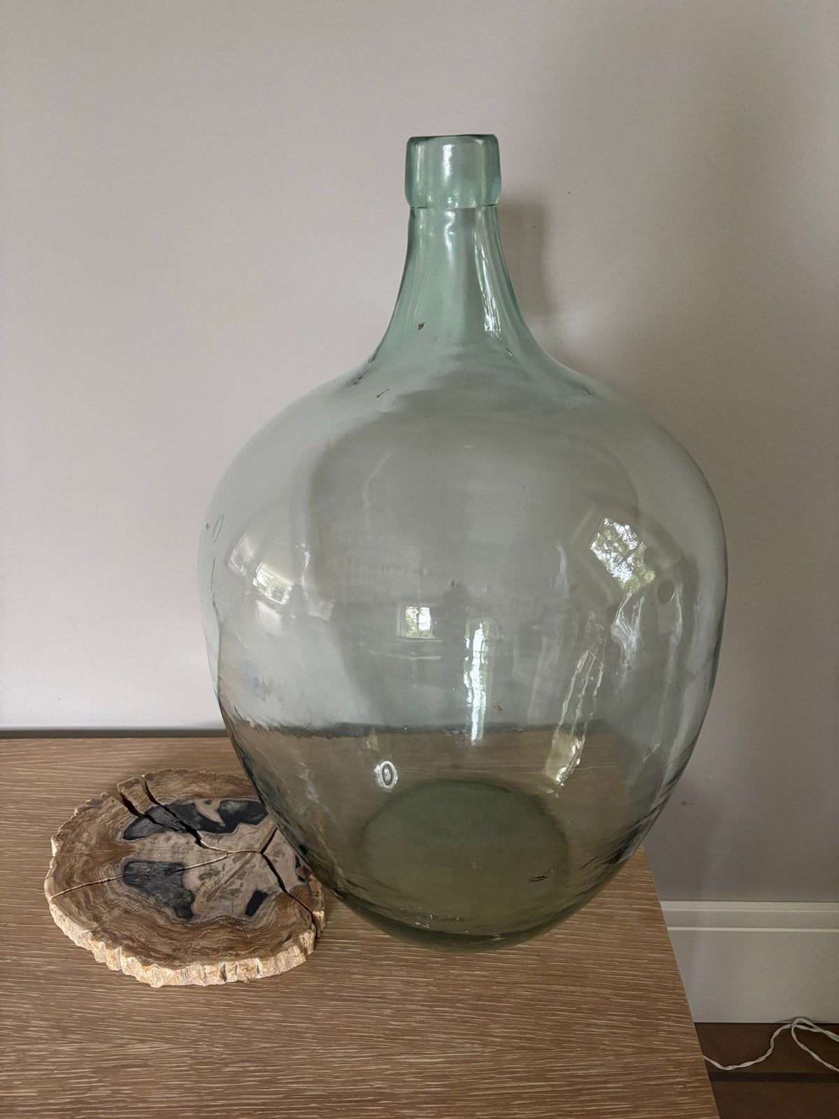 Grote Vintage Glazen Fles / Vaas, Ophalen