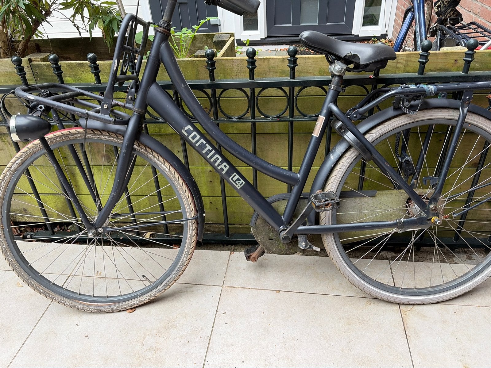 Cortina U4 Transportfiets - Zwart, Gebruikt, Terugtraprem, Gebruikt, Versnellingen, Ophalen of Verzenden